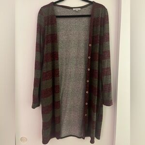 white birch long cardigan. size small.